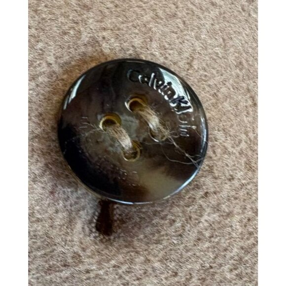 Calvin Klein Womens Camel Wool-Blend Coat Button Front Size 14 Timeless Outerwe - Picture 11 of 11